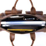 Sac bandoulière en cuir vintage marron homme