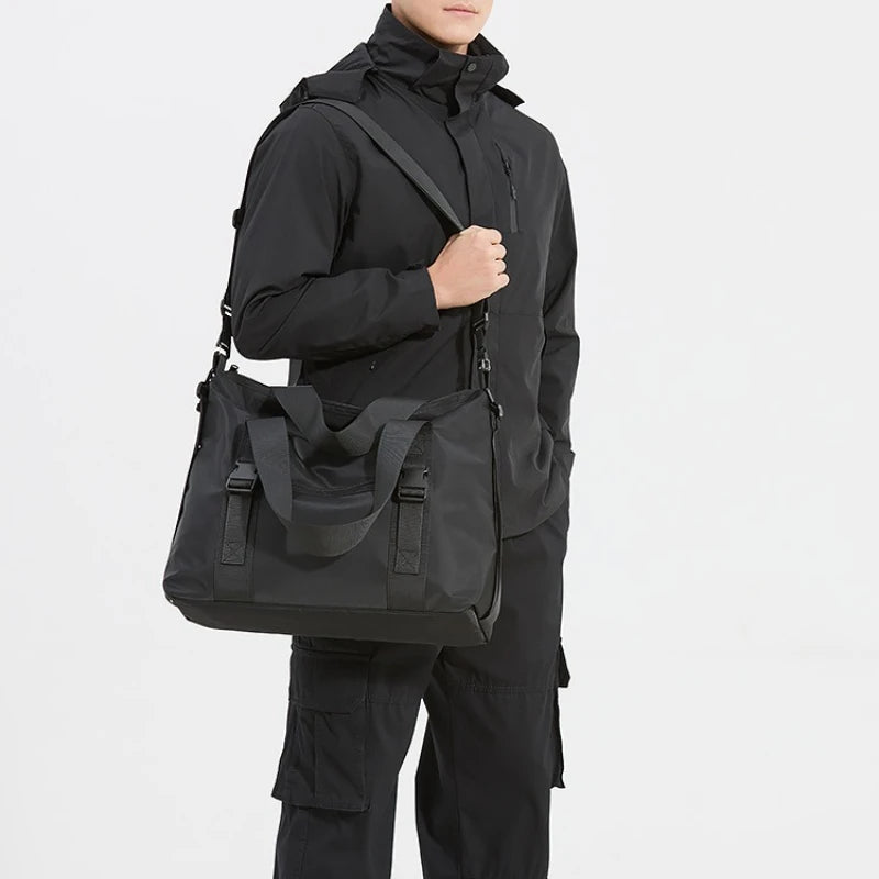 Sac bandoulière week-end en nylon noir
