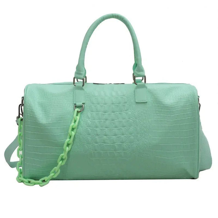 Sac de voyage aspect cuir crocodile