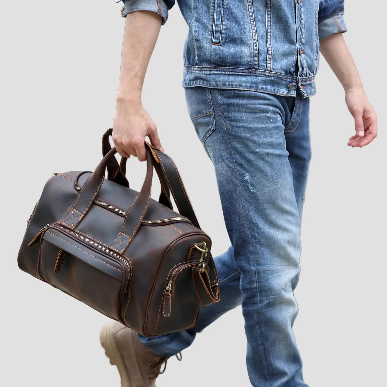 Sac de voyage cuir vintage homme