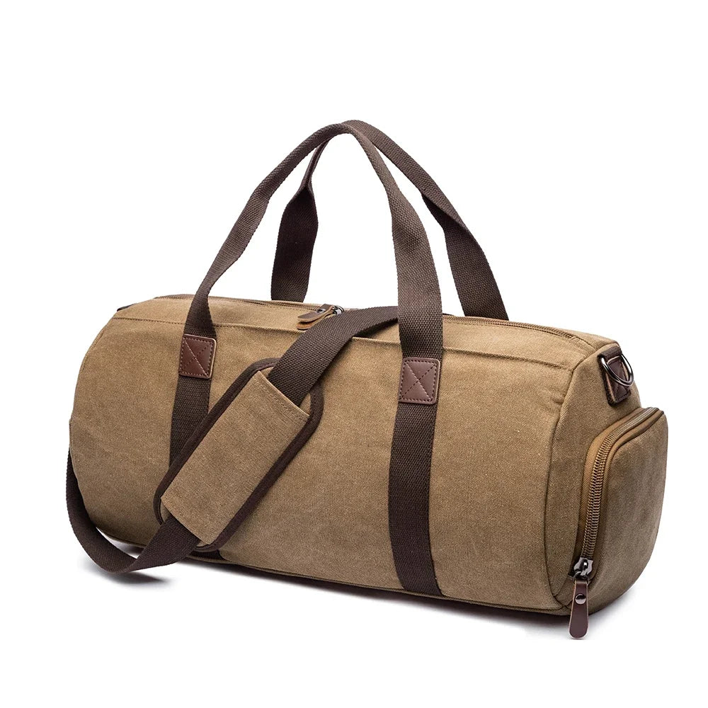Sac de voyage cylindrique en toile