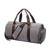 Sac de voyage cylindrique en toile gris
