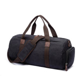 Sac de voyage cylindrique en toile noir