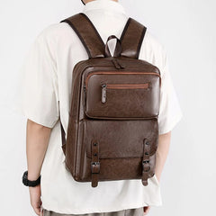 Sac de voyage  dos en cuir marron