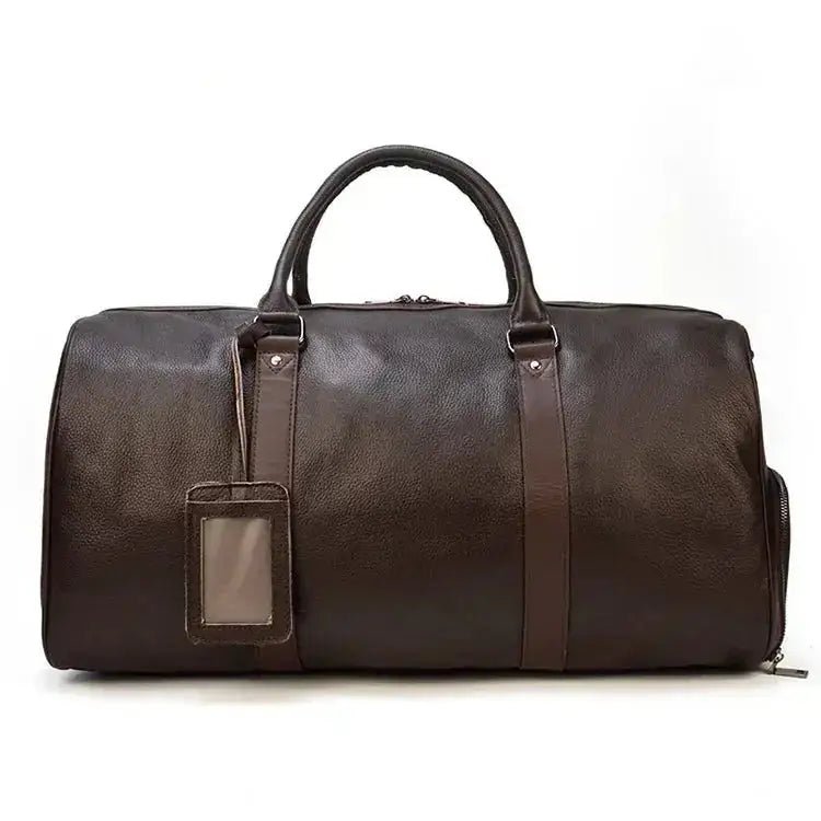 Sac de voyage en cuir marron