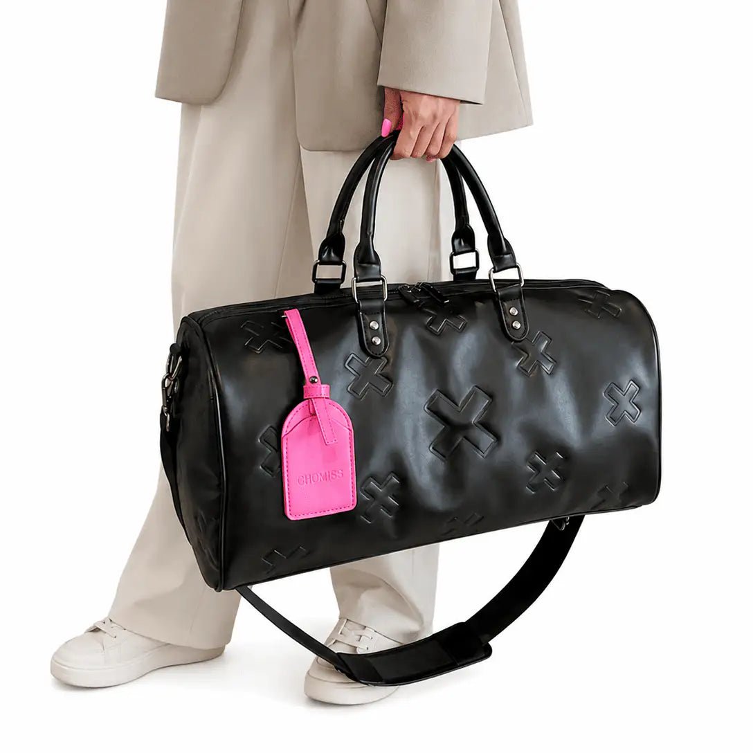 Sac de voyage en cuir noir