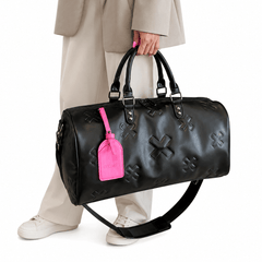 Sac de voyage en cuir noir
