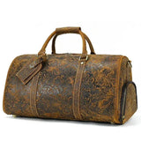 Sac de voyage en cuir vieili
