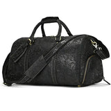 Sac de voyage en cuir vintage noir