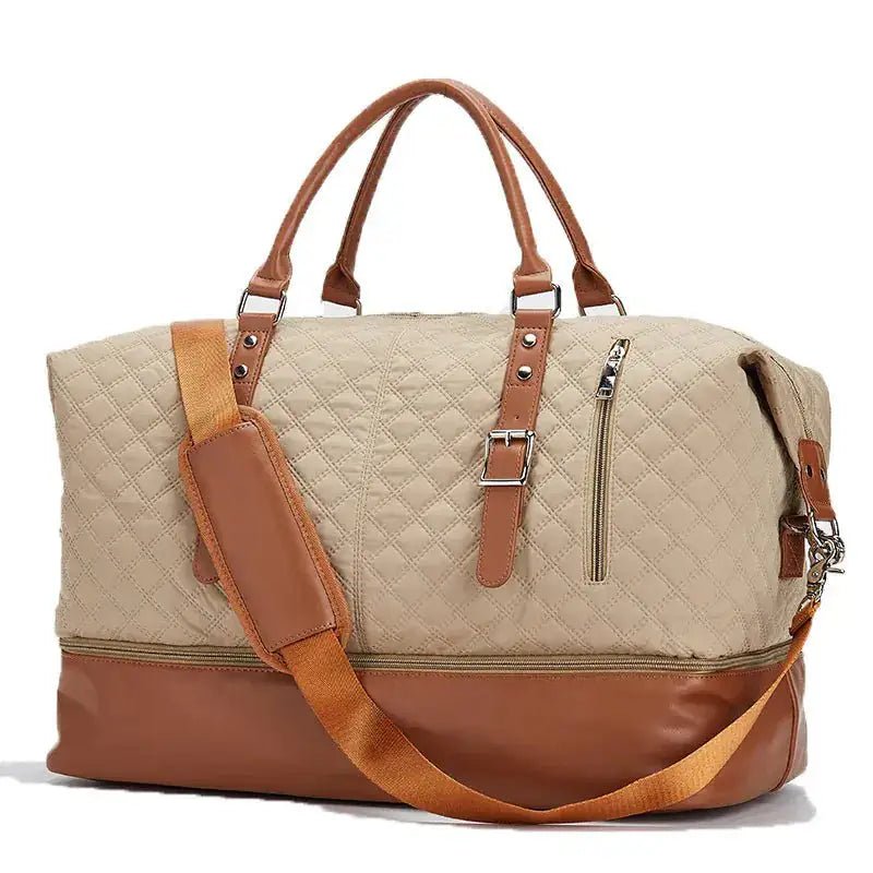Sac de voyage femme chic beige