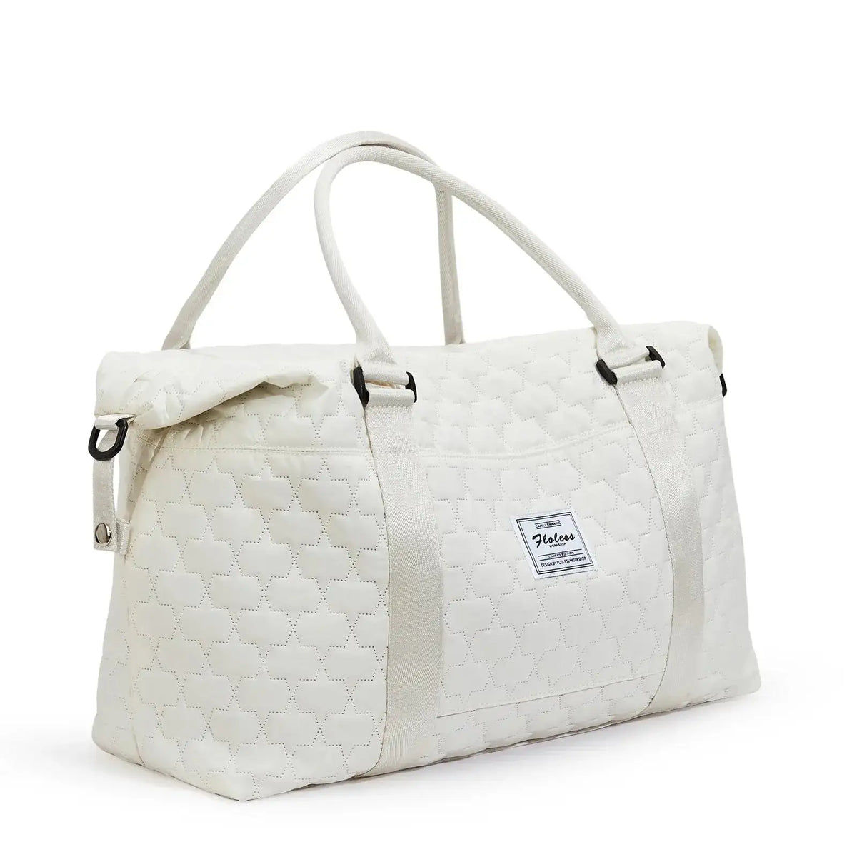 Sac de voyage matelassé blanc