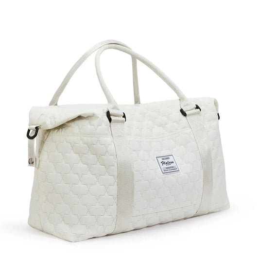 Sac de voyage matelassé blanc