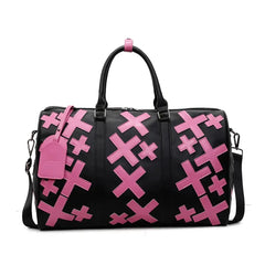 Sac de voyage à motifs croix rose