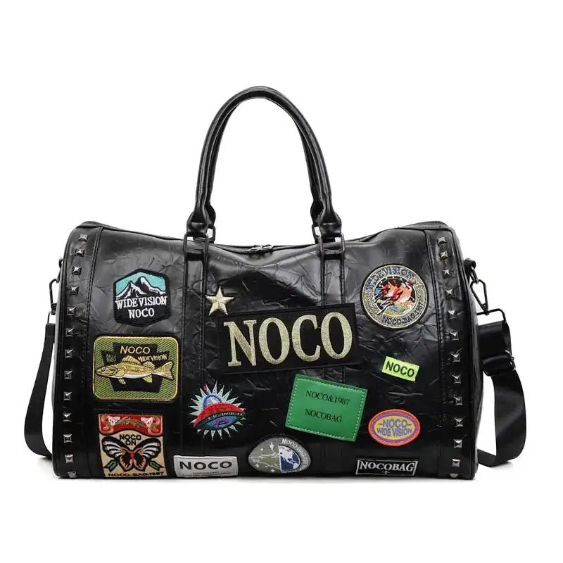 Sac de voyage patchwork en cuir
