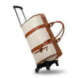 Sac de voyage à roulettes en cuir femme