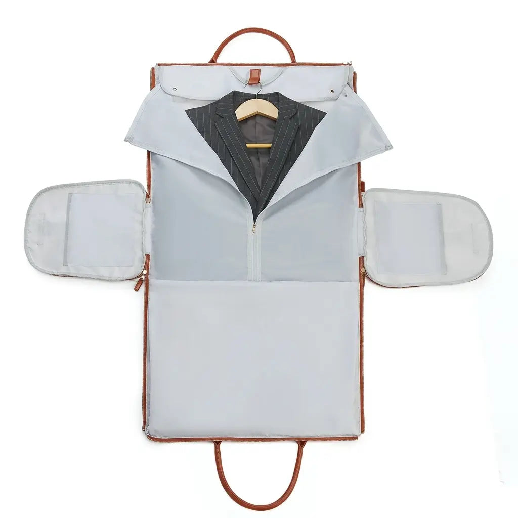 Sac de voyage à roulettes en cuir pour costume