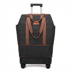 Sac de voyage à roulettes en tissu noir