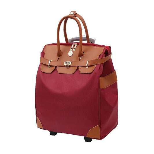 Sac de voyage souple à roulettes rouge