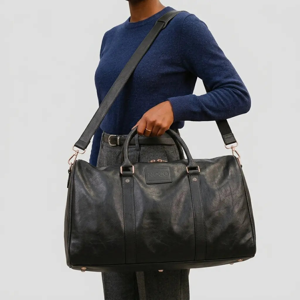 Sac de voyage vintage aspect cuir femme