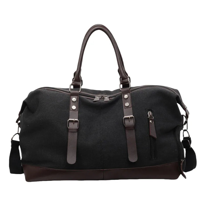 Sac de voyage week-end femme en toile noir