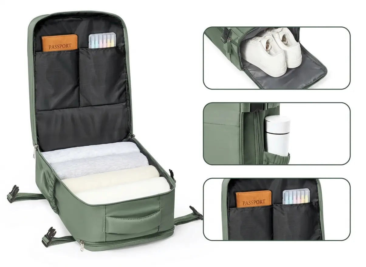 Sac à dos de voyage avec compartiments
