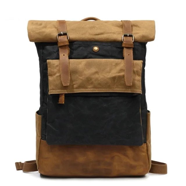 Sac à dos de voyage baroudeur en toile noir