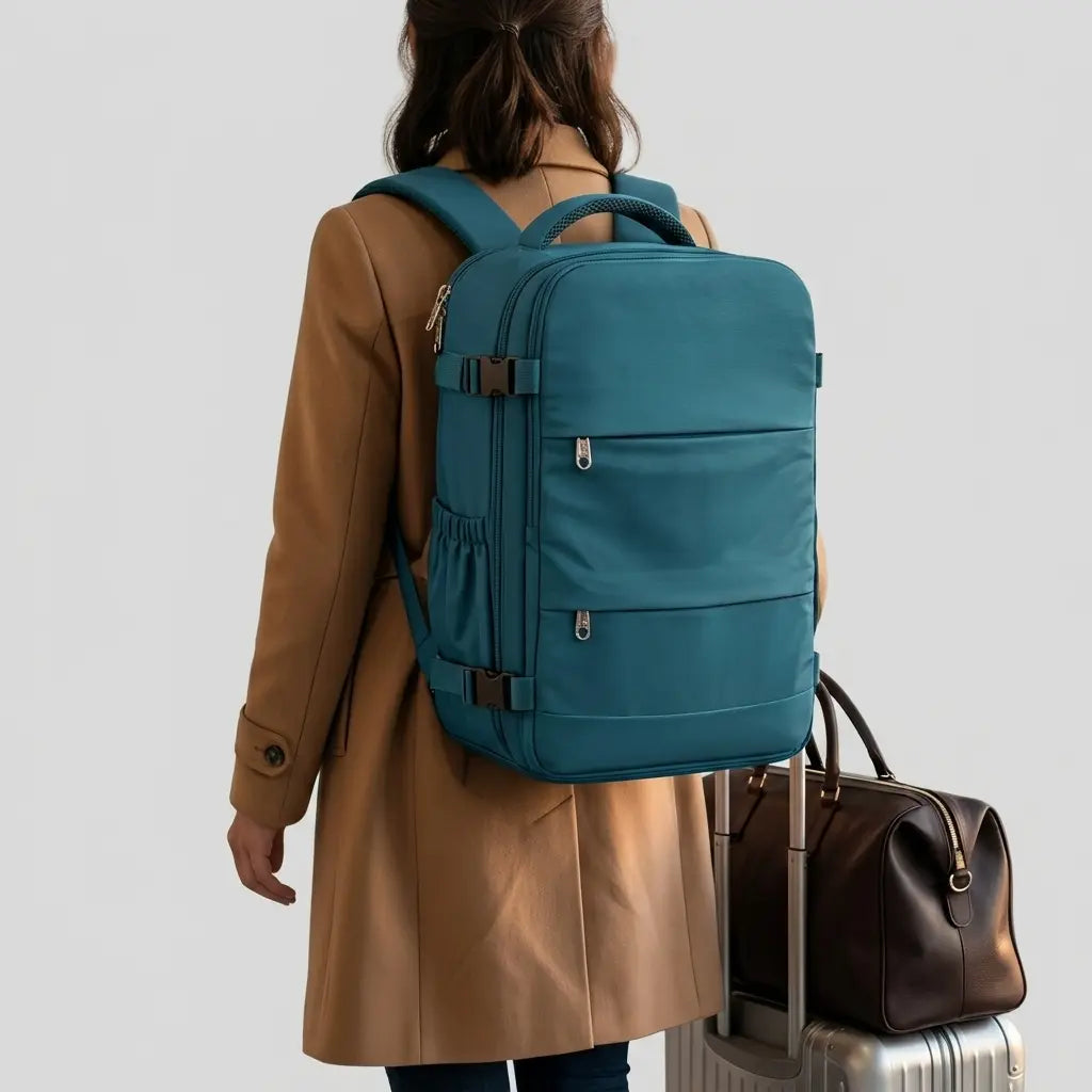 Sac à dos de voyage bleu 40x30x20