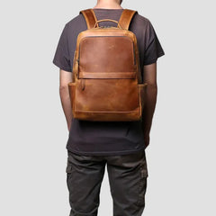 Sac à dos de voyage chic marron