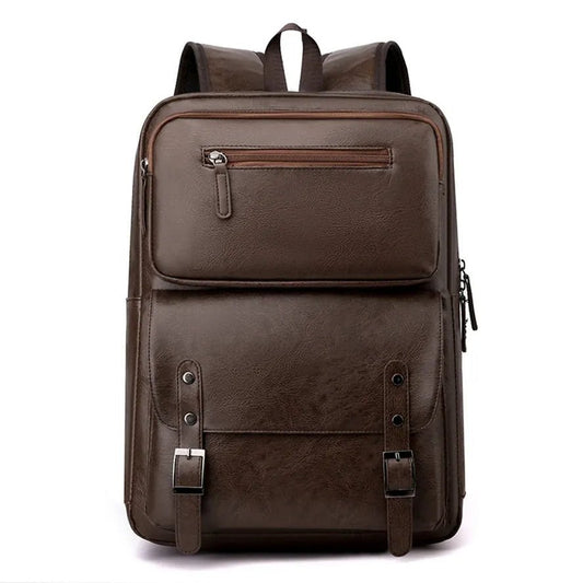 Sac à dos de voyage en cuir marron