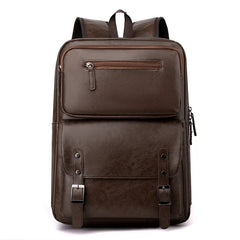 Sac à dos de voyage en cuir marron