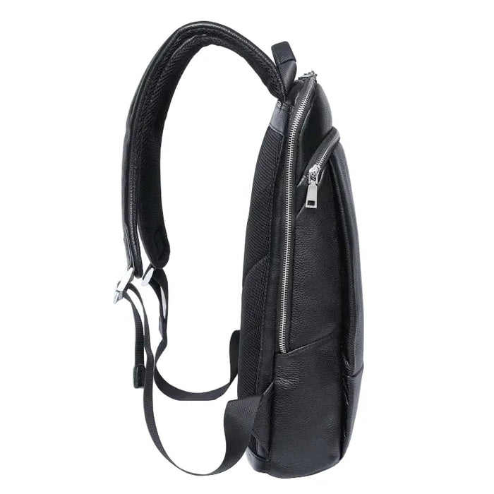 Sac à dos de voyage en cuir pour ordinateur noir