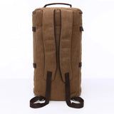 Sac à dos de voyage polochon en toile beige