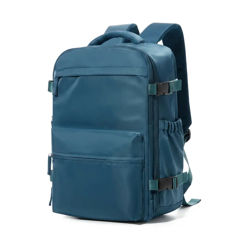 Sac à dos de voyage sous vide bleu avec pompe