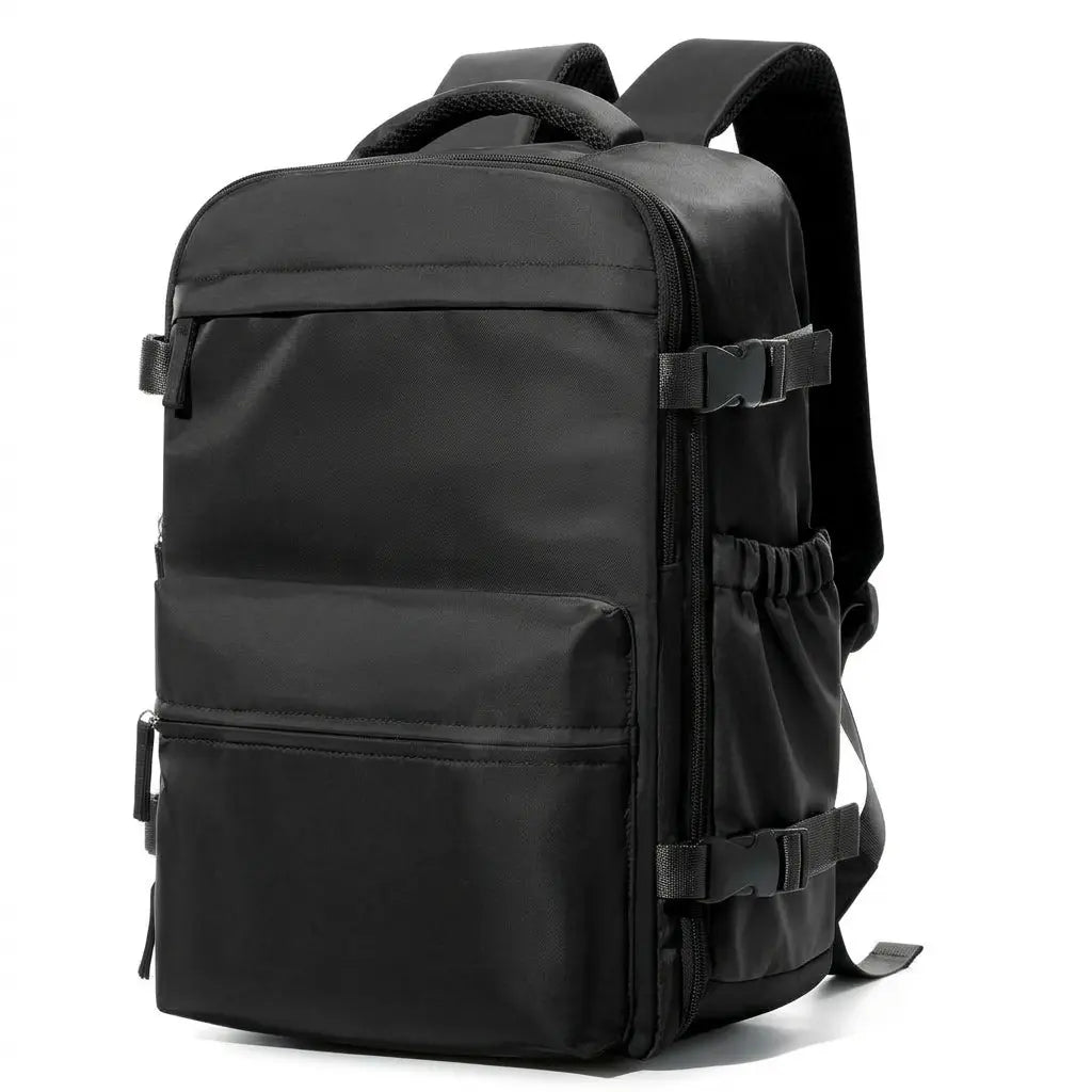Sac à dos de voyage sous vide noir avec pompe