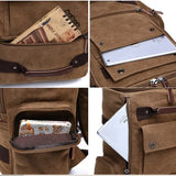 Sac à dos de voyage unisexe en toile beige