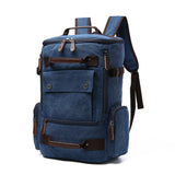 Sac à dos de voyage unisexe en toile bleu