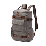 Sac à dos de voyage unisexe en toile gris