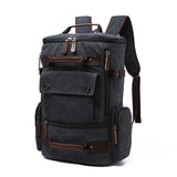 Sac à dos de voyage unisexe en toile noir