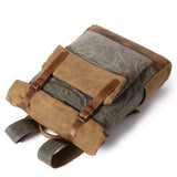 Sac à dos de voyage vert en toile