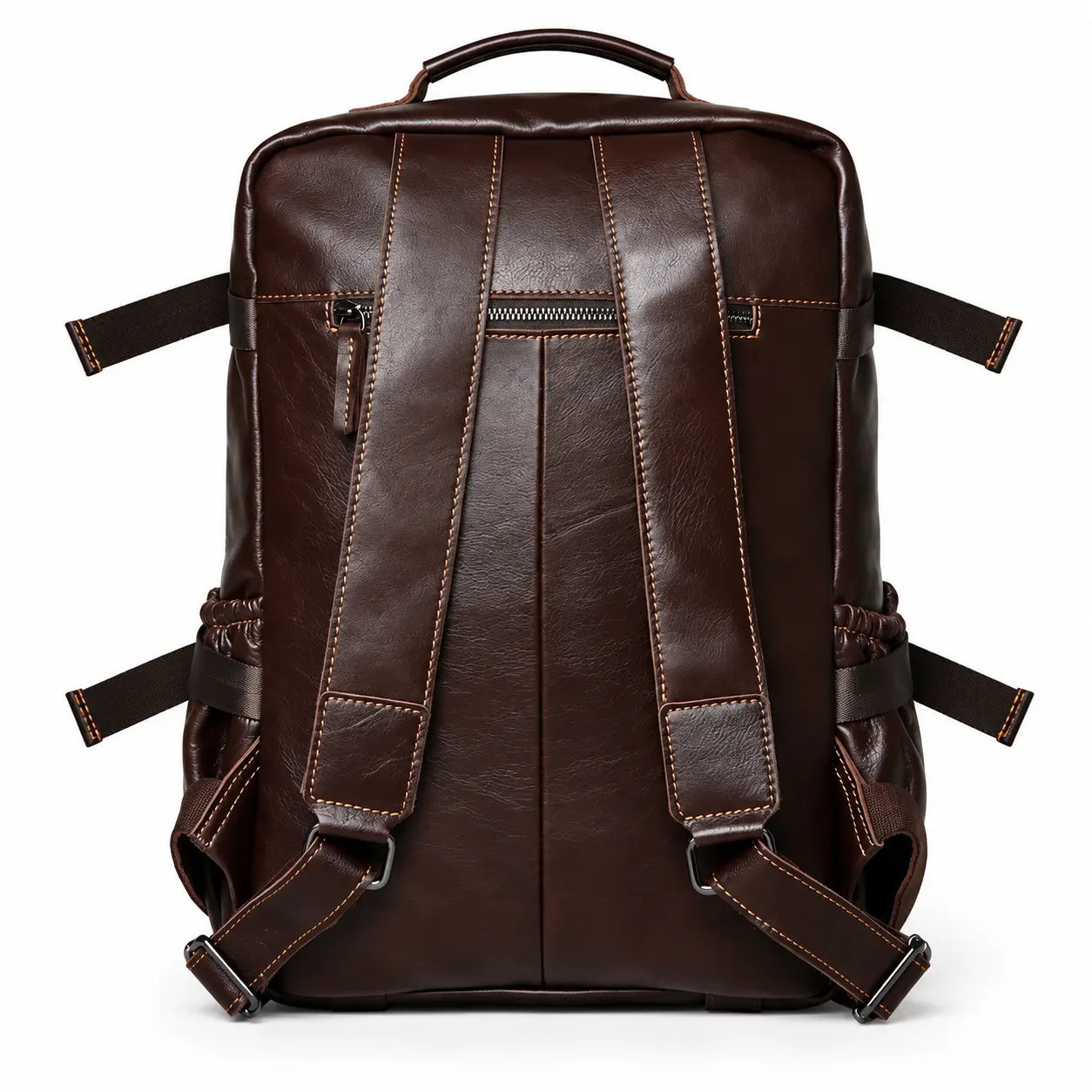 Sac à dos en cuir marron pour homme