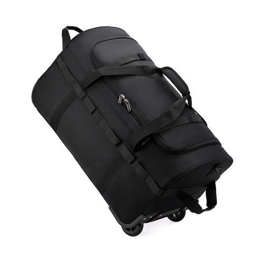 Sac polochon à roulettes robuste noir