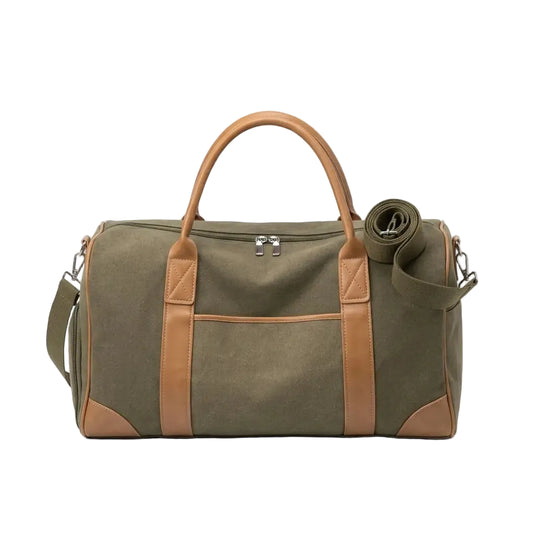 Sac week-end en toile vert