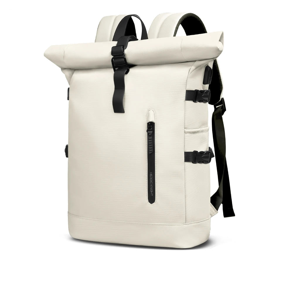 Sacs à dos de voyage roll-top minimaliste blanc