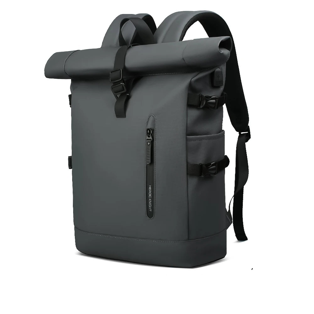 Sacs à dos de voyage roll-top minimaliste gris