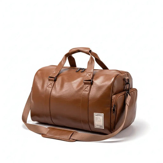 sac de voyage à main marron