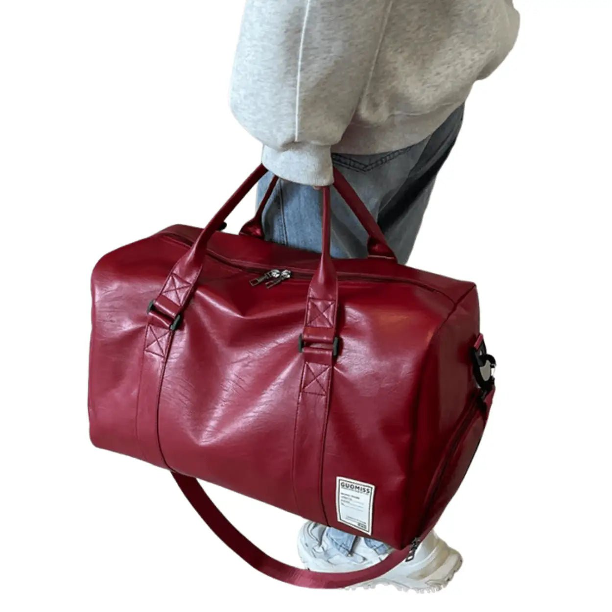 sac de voyage à main rouge